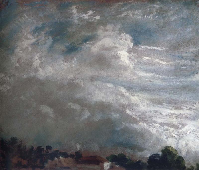  Cloud study,horizon of trees 27 September 1821